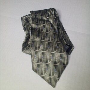Palatina Tie Necktie Men Silk Green Silver